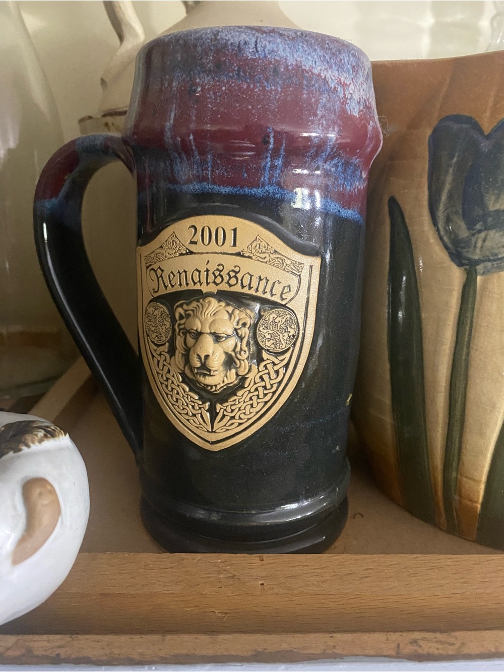 Renaissance Large Pottery Mug Lionhead 2001